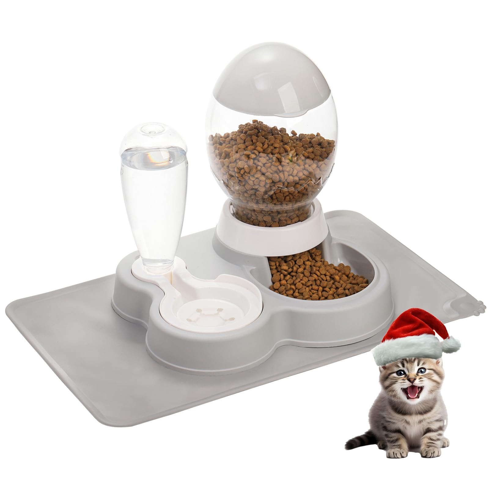Automatic Pet Feeder and Water Dispenser Set 2 in 1 For Puppy & Kitten